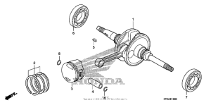 SH150I Коленчатый вал и поршни