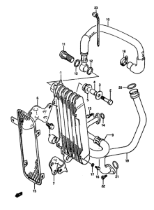 DR650 Масляный радиатор