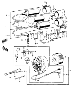 KH250 Ignition / generator / regulator