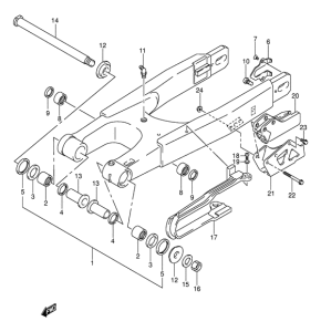 DR-Z400 Маятник задний