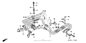 VFR800 Задние тормозные трубки