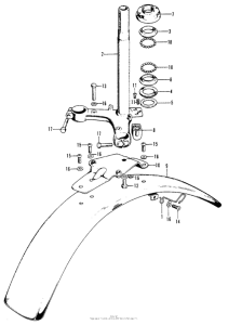 XL100 Steering stem + front fender k