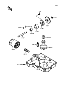 ZX400 Масляный насос и фильтр