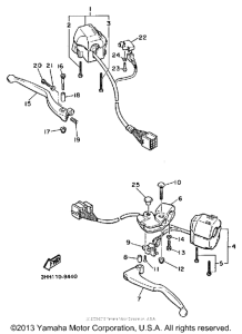 FZR600WC Handle switch-lever