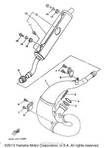 YZ250E Выхлопная система