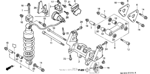 VFR800 (ABS) Задний амортизатор (ABS)