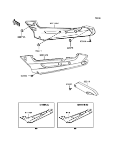 EX250 Боковые обтекатели