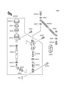 EX250 Задний торм цилиндр