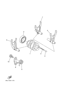 WR250F Shift cam. fork