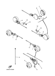 YB50 Rear flasher light assy