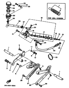 TZ250 Support & repose pied