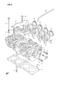 GSX-R750 Головка цилиндров