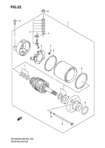 DR-Z250 Стартерный мотор