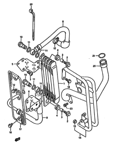 DR650 Масляный радиатор