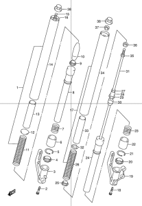 TR50 Передняя вилка