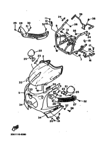 FZR1000 FZR1000U Cowling comp
