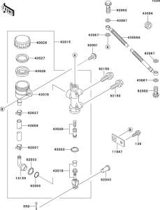 ZX600 Задний торм цилиндр