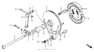 CR450 Rear brake panel 81