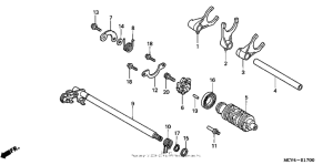 VTX1800R2 Вилка переключения передач