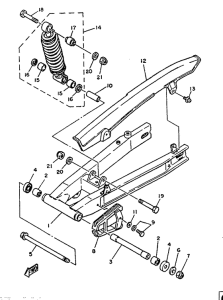 TZR125 Basculante trasero