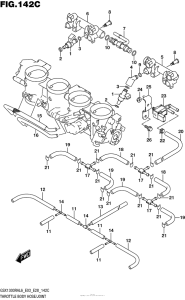 GSX1300R (ABS) Throttle Body Hose / joint (Gsx1300Ral6 E33)