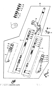 YE50 Передняя вилка