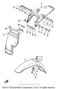 XT500C Front fender - rear fender