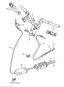 YE80 Steering handle. cable