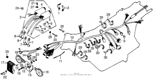 CB750 Wire harness + horn