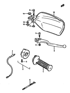 DR125 Right handle switch