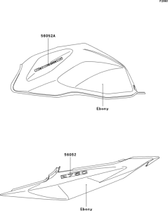 ZR750 Decals(ebony)