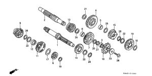 CR250R Трансмиссия