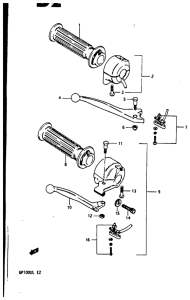 GP100 Right handle switch