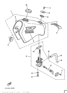 XT125 Rpservoir a carburant