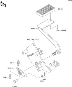 VN800 Педаль тормоза