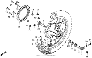 CR250R Rear wheel 81