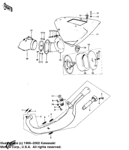 KX125 Air cleaner / muffler