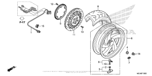 GL1800 Переднее колесо