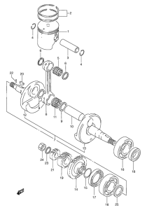 TS125 Вал коленчатый
