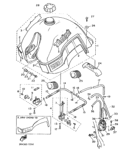 XT500Z Топливный бак