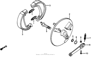 CR125R Front brake panel 81