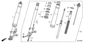  Вилка передней оси
