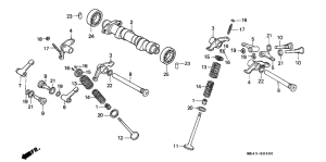XBR500 Распред вал / клапана