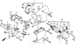 VF500C Крышка картера левая
