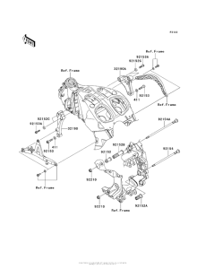 ZG1400 Крепление двигателя