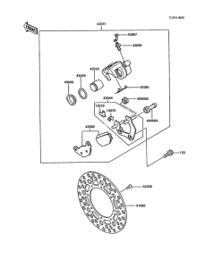 KX125 Задний тормоз