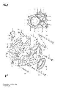 DR650 Картер двигателя