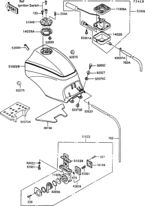 ZX900 Топливный бак