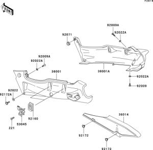 ZX600 Side covers / chain cover(1 / 2)