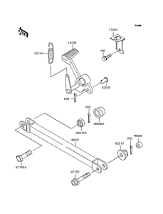 ZR1100 Педаль тормоза